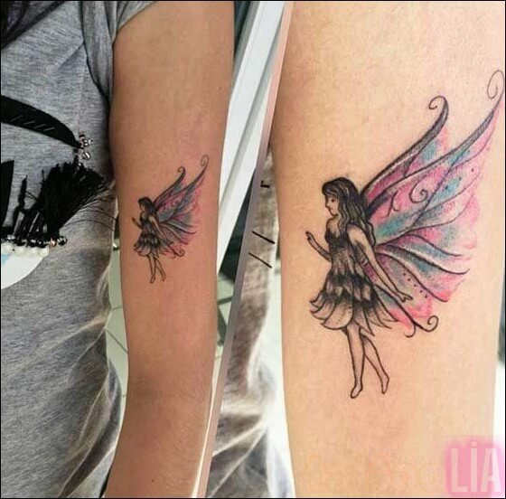Guardian angel fairy tattoos model 15