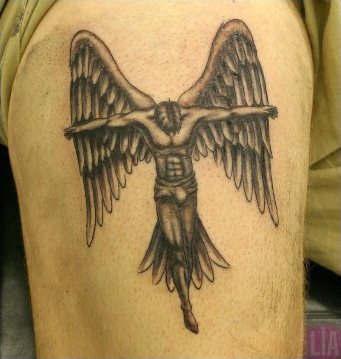 Guardian angel fairy tattoos model 18