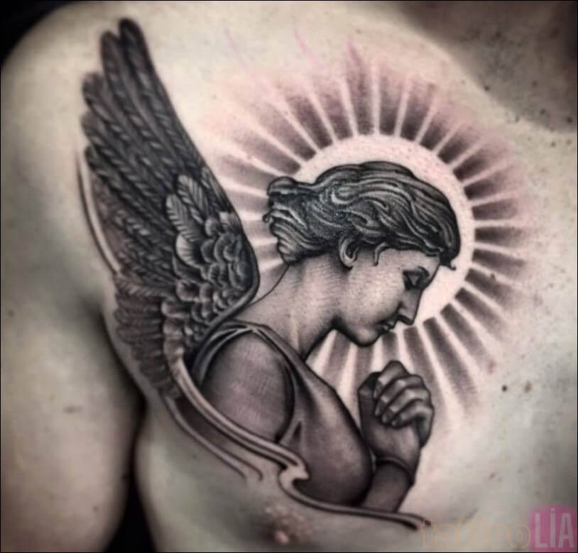 Guardian angel fairy tattoos model 19