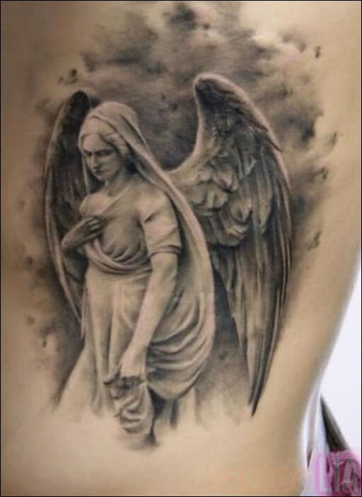 Guardian angel fairy tattoos model 21
