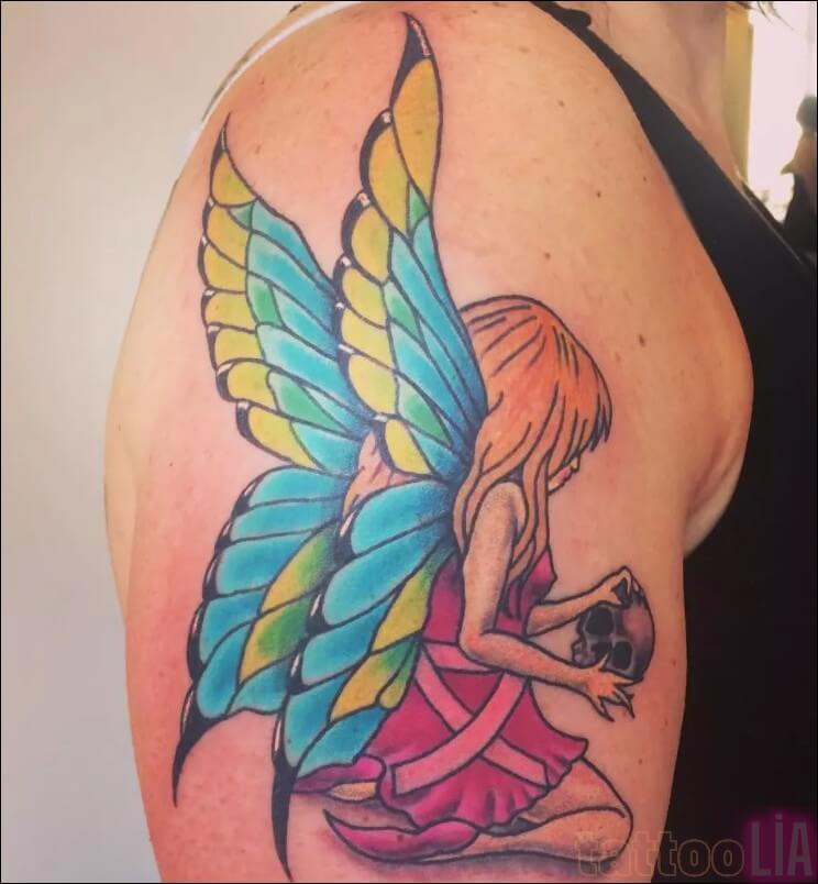 Guardian angel fairy tattoos model 22