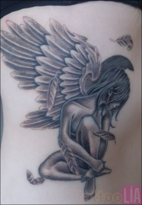 Guardian angel fairy tattoos model 8