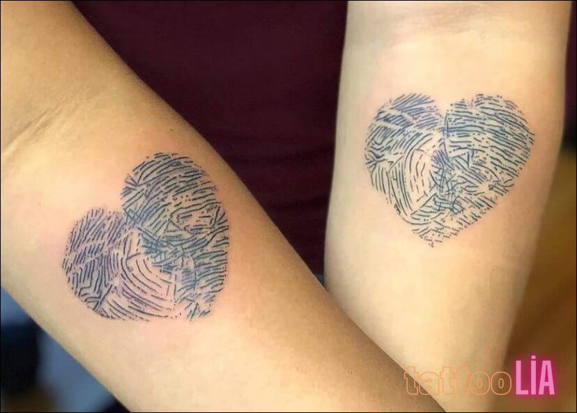 Thumbprint Heart Tattoo Ideas 20