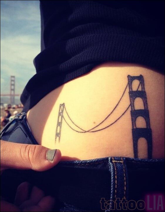 by bridge tattoo model 1