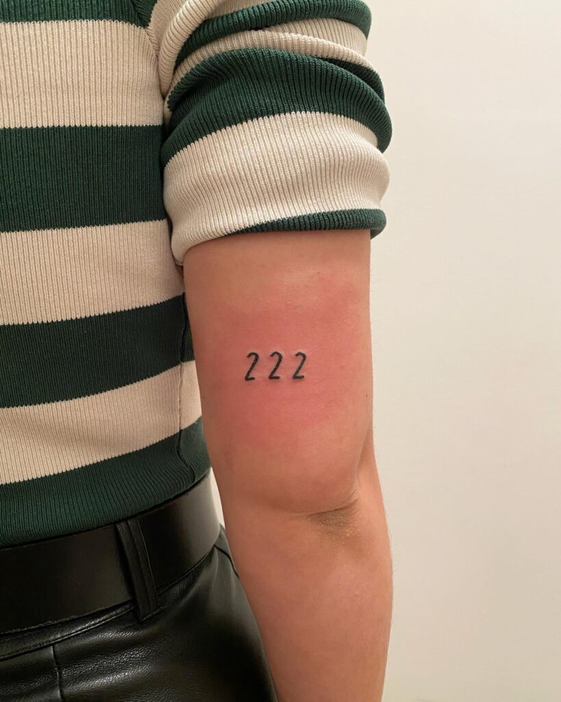 222 arm tattoo