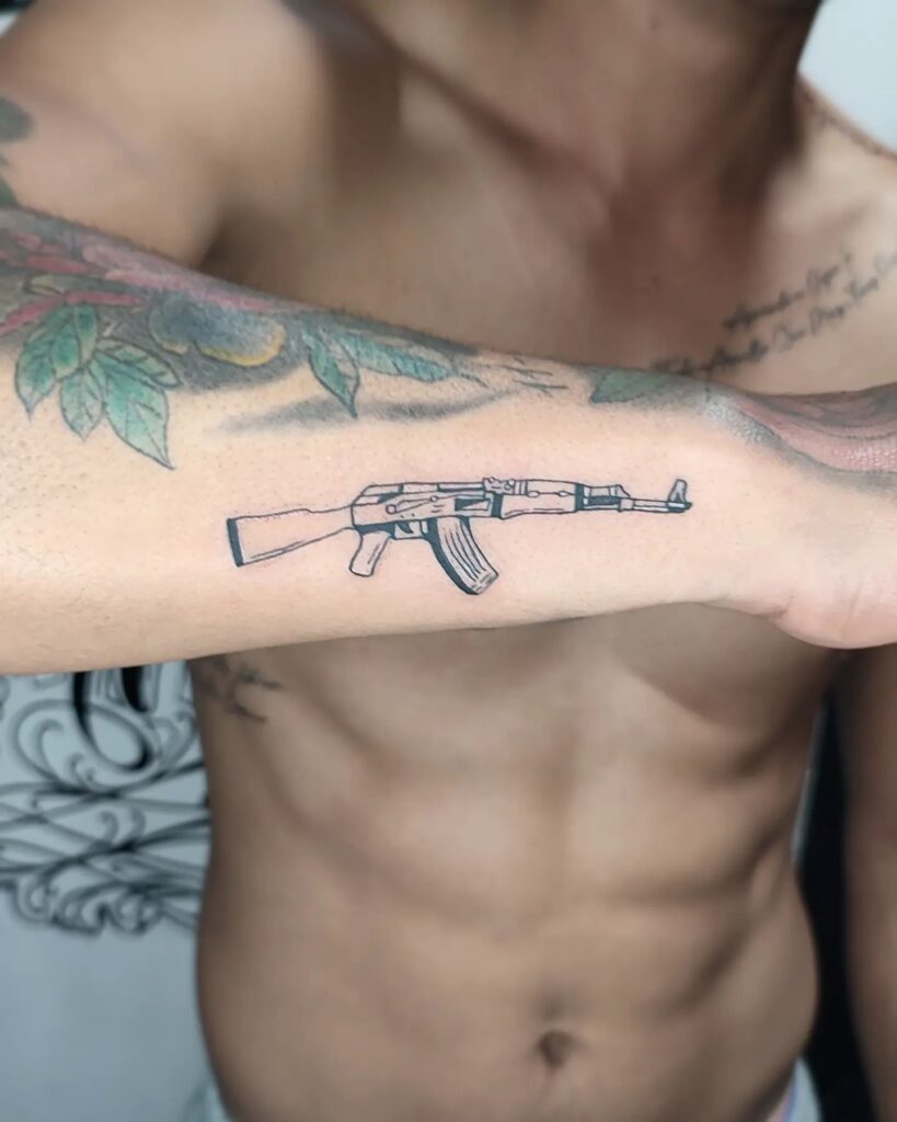 Minimalistic Ak 47 Tattoo