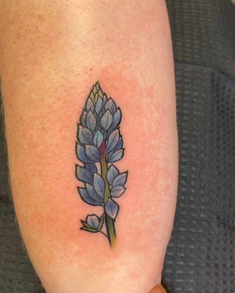 blue bluebonnet tattoo