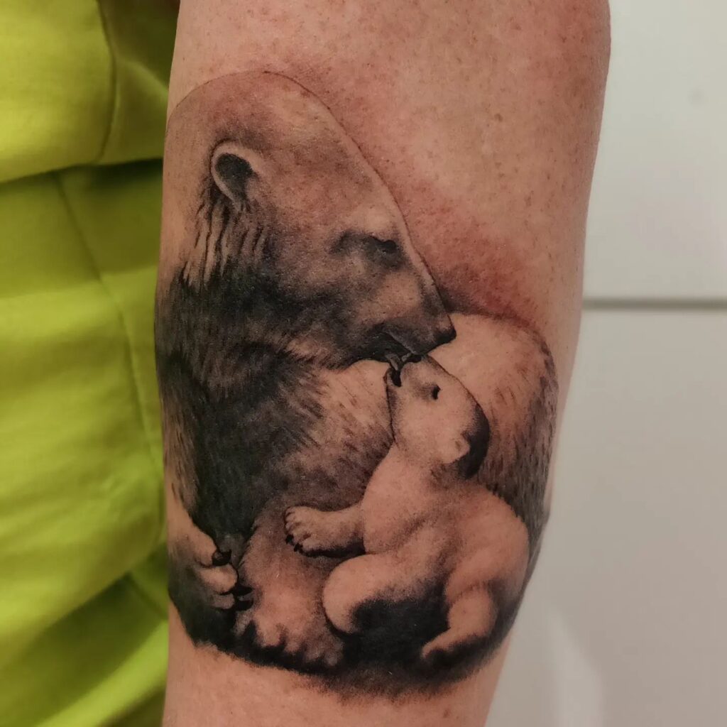 baby polar bear tattoo