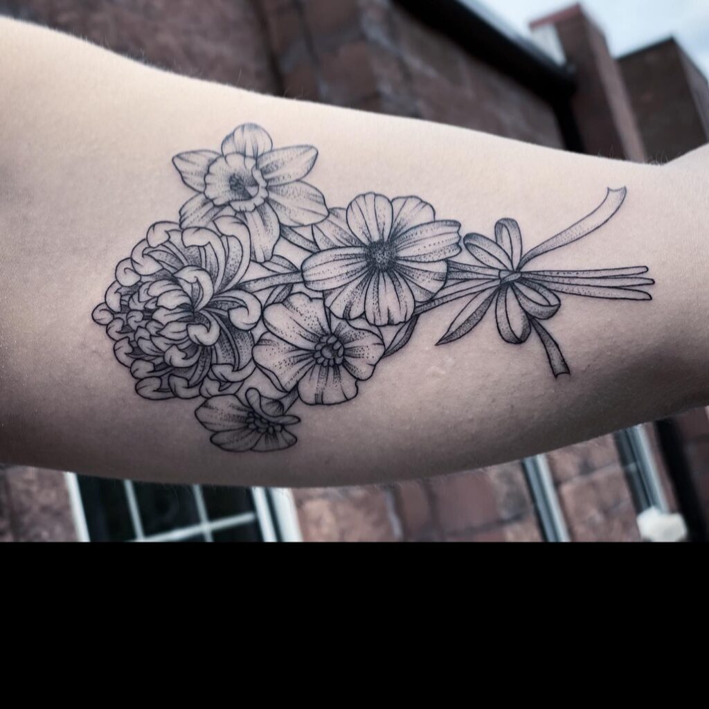morning glory flower tattoos
