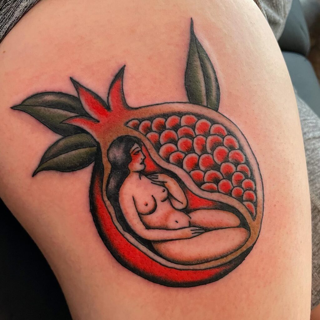 unique Pomegranate tattoo