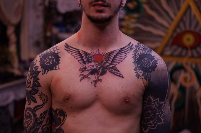 Big Eagle Tattoo on Shoulder