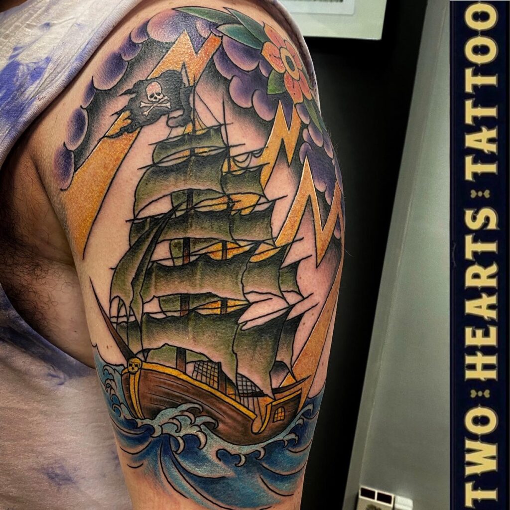 Big Storm Tattoo on the Arm