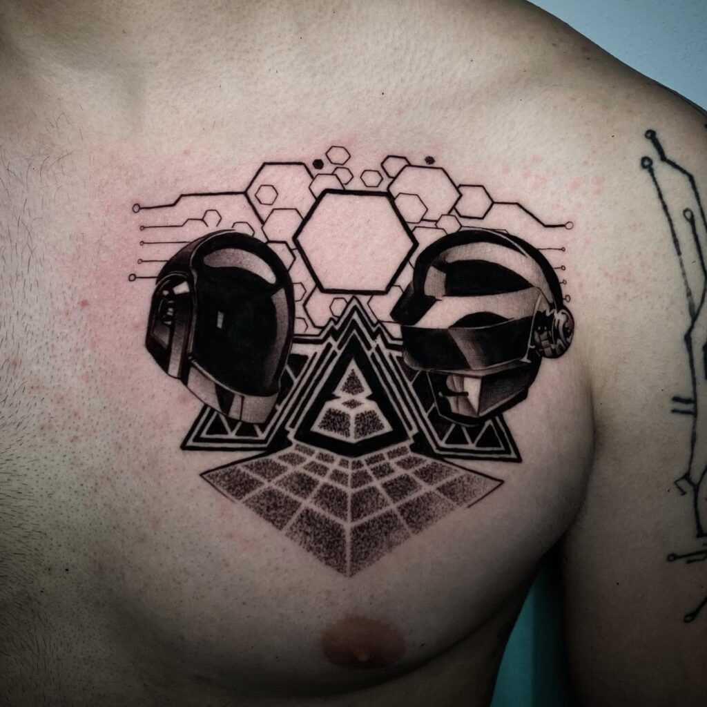 Black Daft Punk Tattoo
