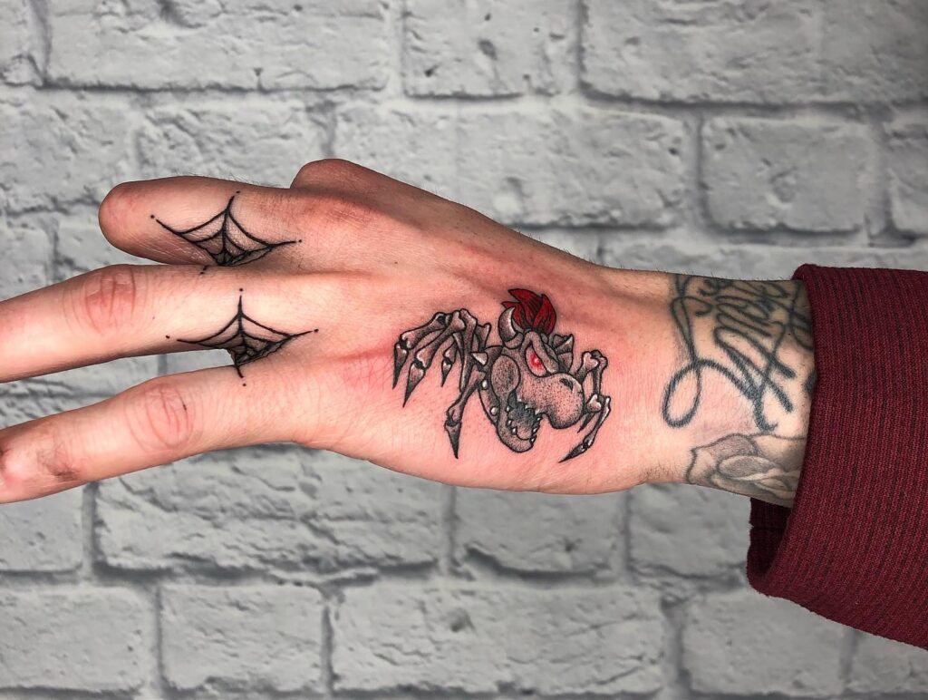 Hand Spider Tattoo