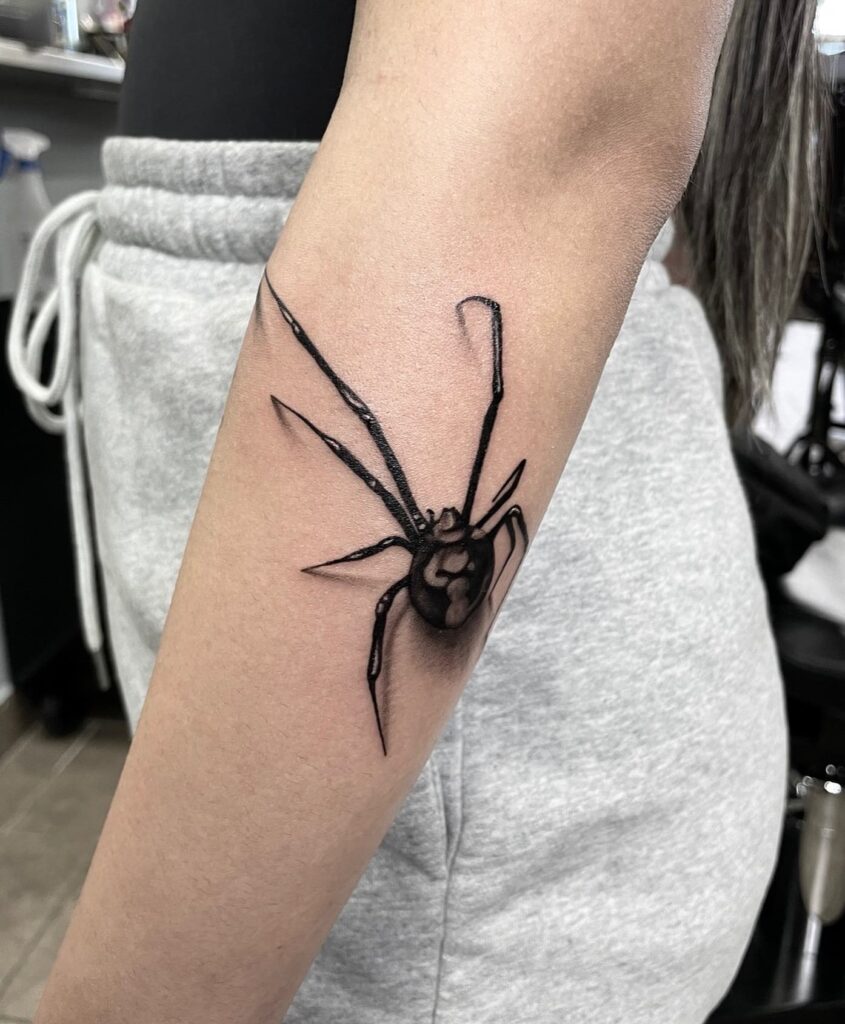 Realistic Spider Tattoo