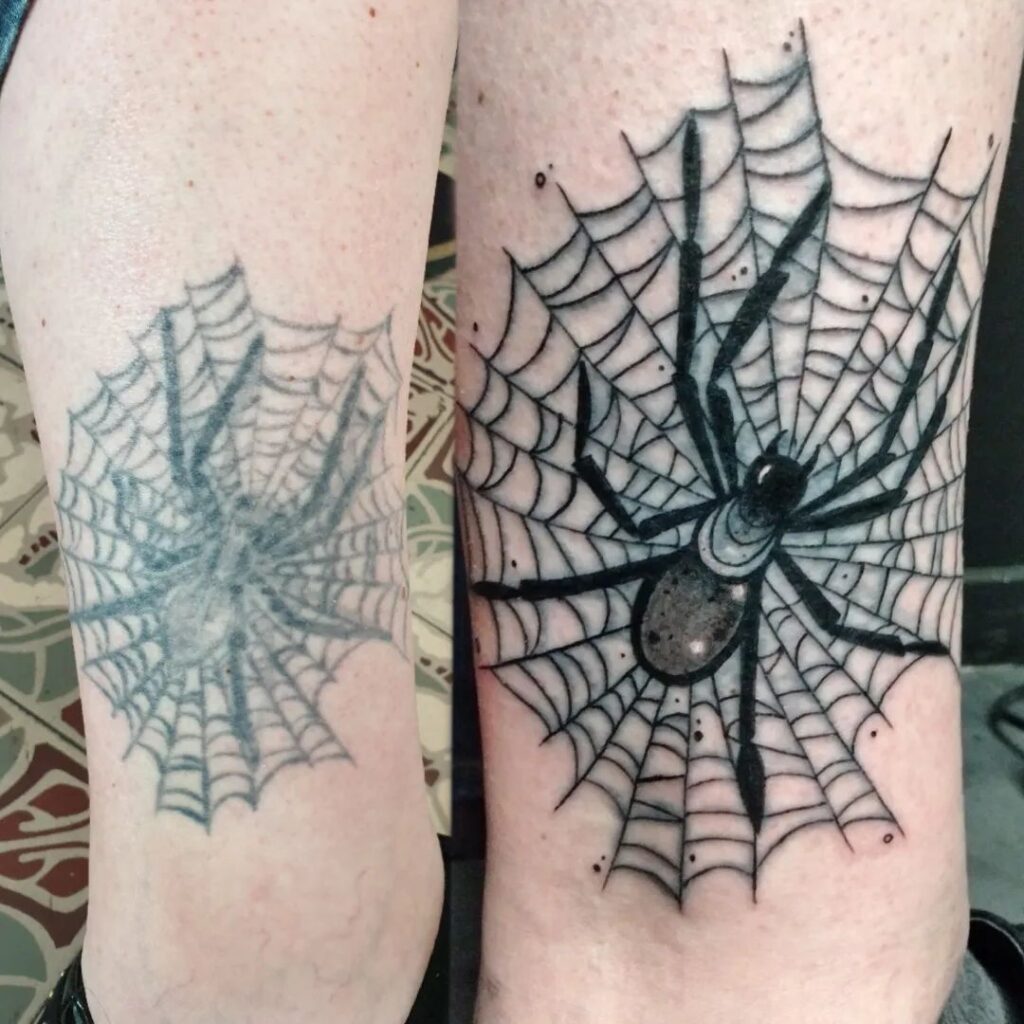 Thick Lines Spider Tattoo