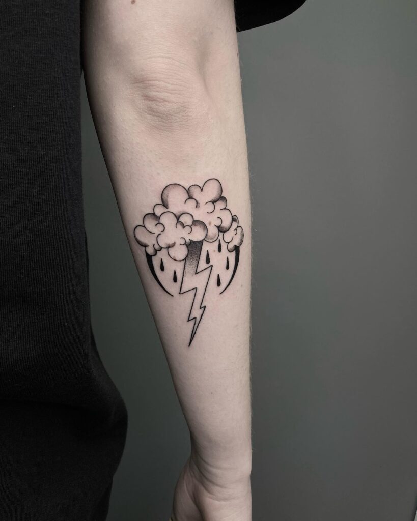 Cloud Tattoo on Arm