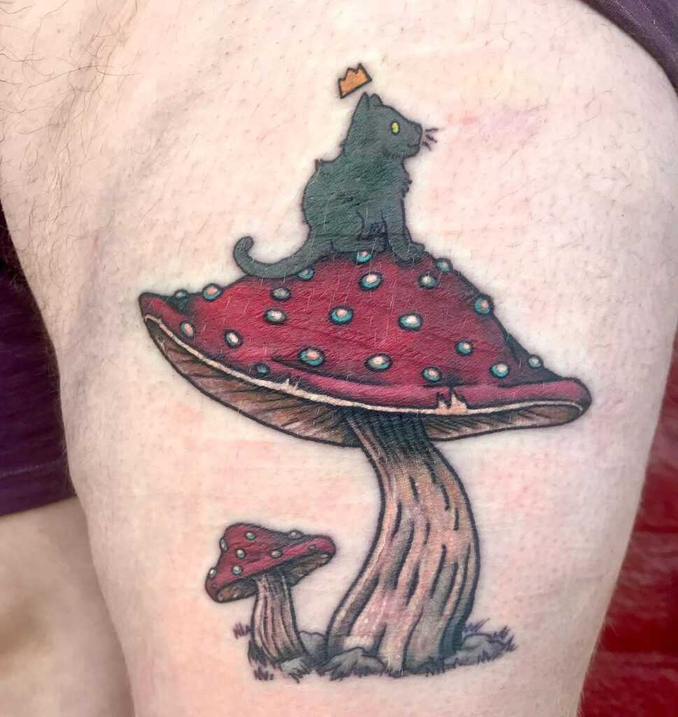 mushroom tattoo 10