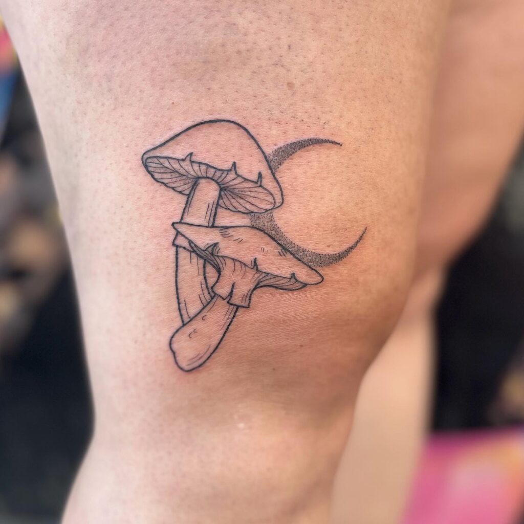 mushroom tattoo 12