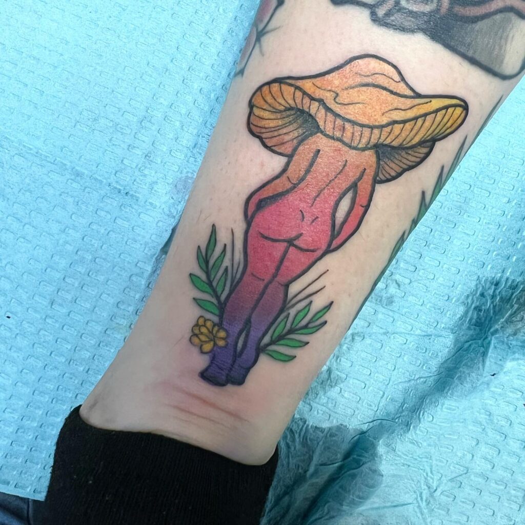 mushroom tattoo 8