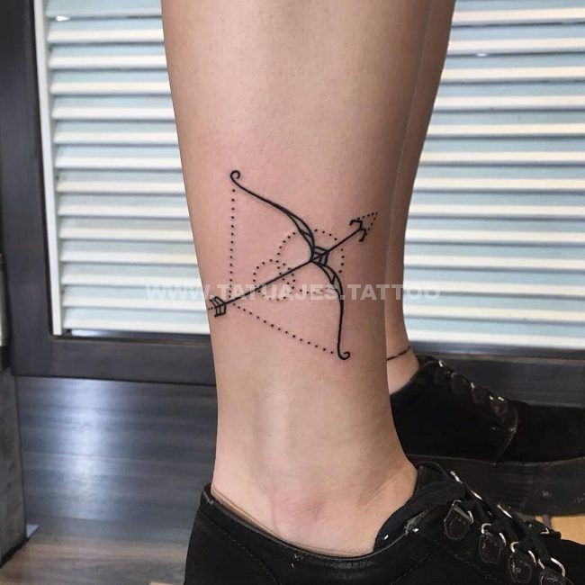 sagittarius tattoo on ankle
