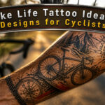 Various bike life tattoo designs displayed together.