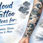 Various cloud tattoo designs displayed together in a collage.