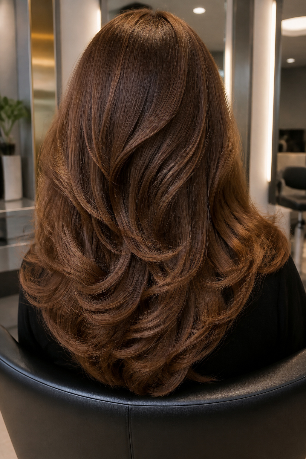 20 Fantastic Winter Hair Designs for 2026 1 Model with voluminous, bouncy hair styled with a blow-dry technique.
