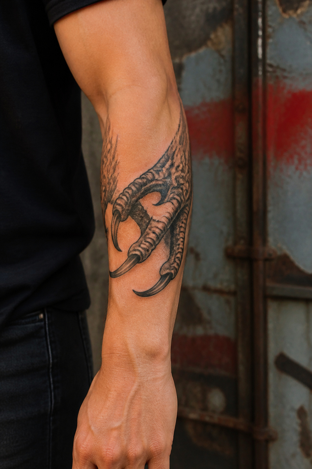 Eagle Tattoo Ideas for Men and Women: Designs and Styles 10 Eagle claw tattoo with detailed shading on forearm.