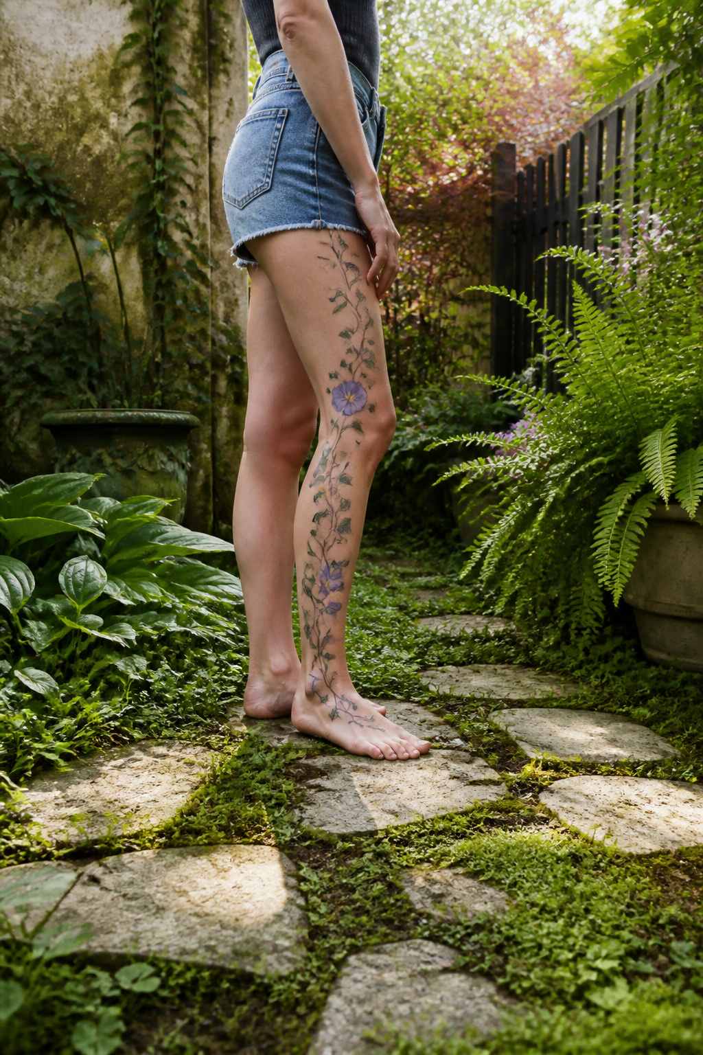 25 Morning Glory Tattoo Ideas for 2026 10 Tattoo of morning glory vine wrapping around an arm.