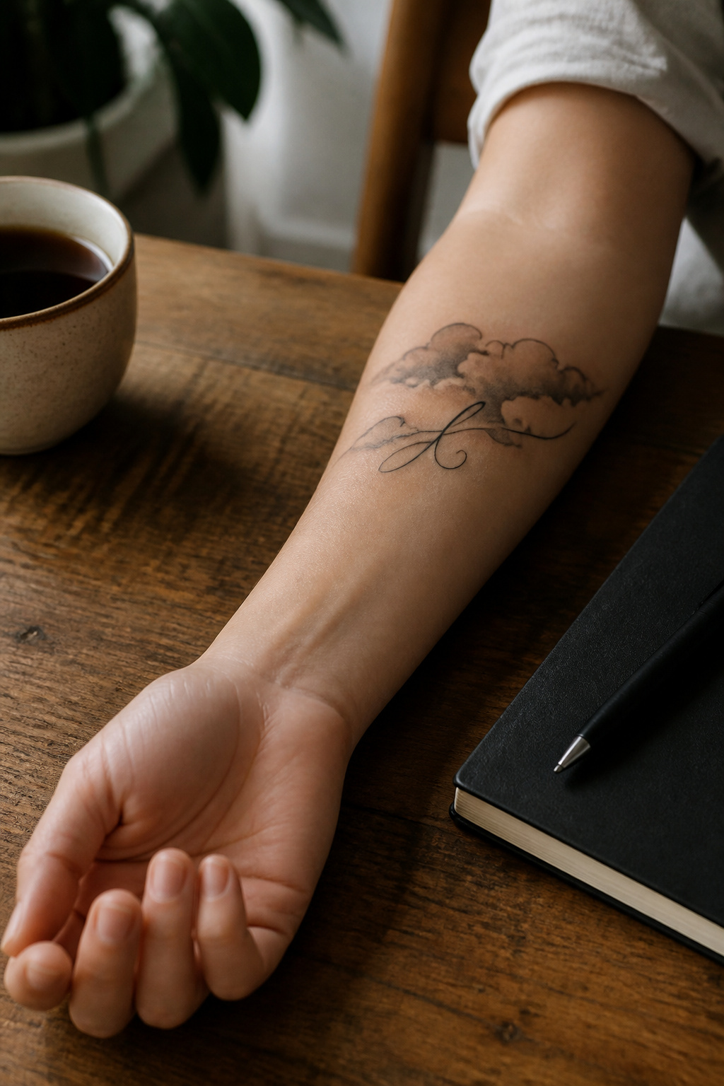 40 Cloud Tattoo Ideas for 2026: Japanese, Storm, Sleeve & More 10 Tattoo of a cloud surrounding a name in elegant script.