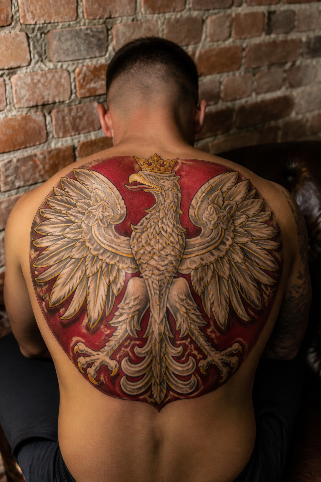 Eagle Tattoo Ideas for Men and Women: Designs and Styles 13 Polish eagle tattoo with detailed crown design.