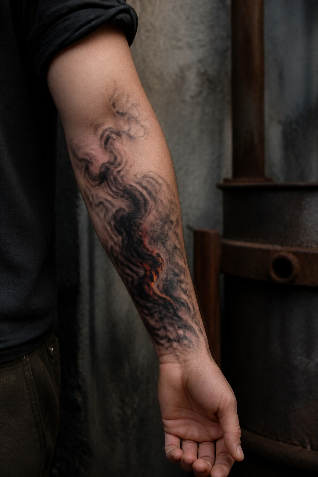40 Cloud Tattoo Ideas for 2026: Japanese, Storm, Sleeve & More 14 Tattoo of a smoke cloud with darker tonal gradations.