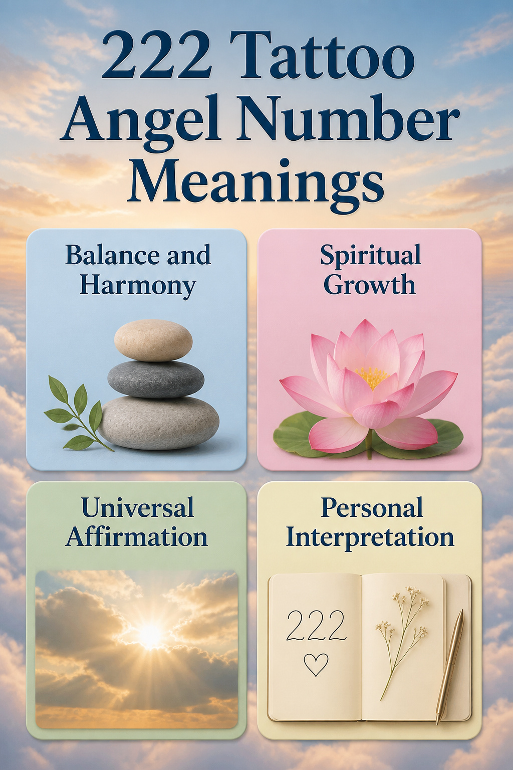 17 222 Tattoo Ideas and Meanings for 2026 18 An information graphic explaining the meanings of the 222 tattoo.