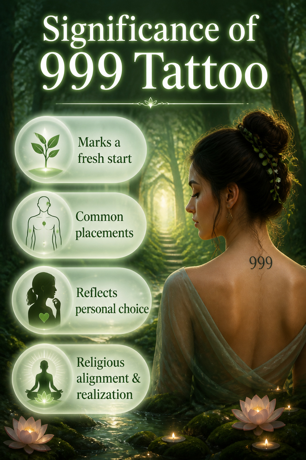 An information image detailing the significance of 999 tattoos.