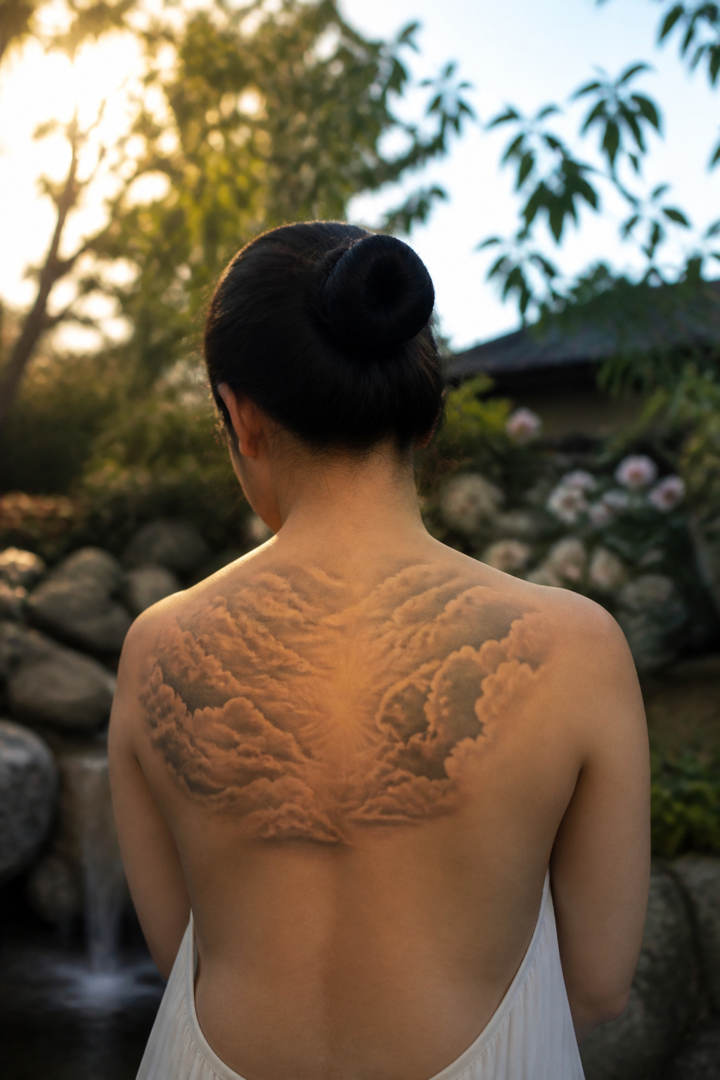 40 Cloud Tattoo Ideas for 2026: Japanese, Storm, Sleeve & More 25 Tattoo of clouds with glowing edges suggesting a heavenly theme.
