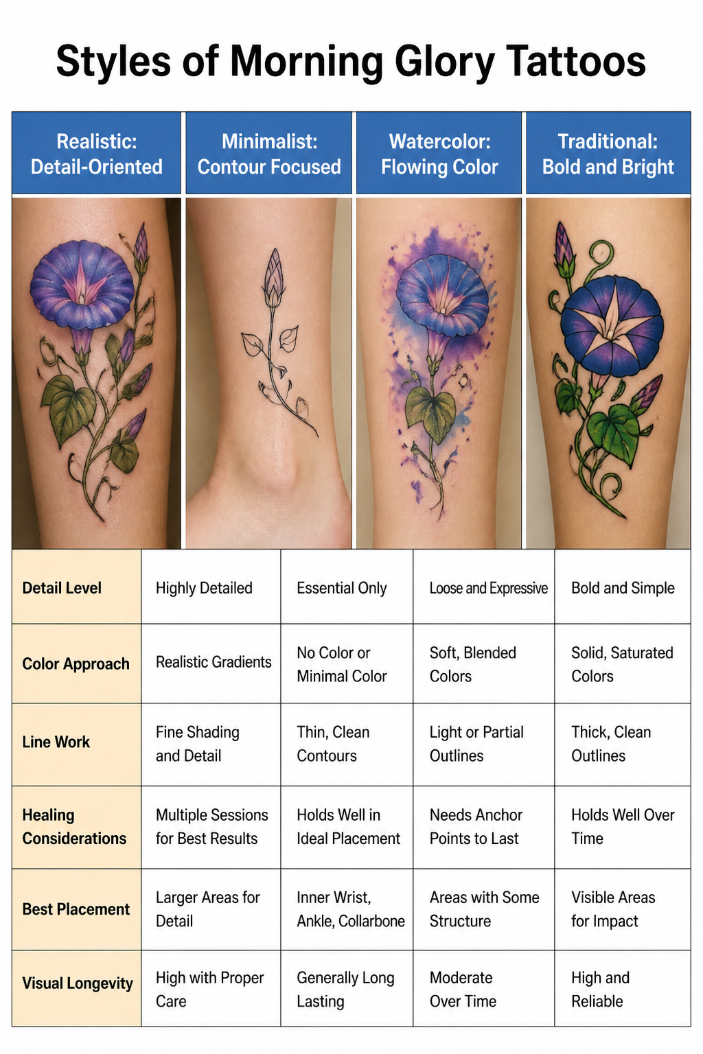 25 Morning Glory Tattoo Ideas for 2026 30 Information on styles of morning glory tattoos.