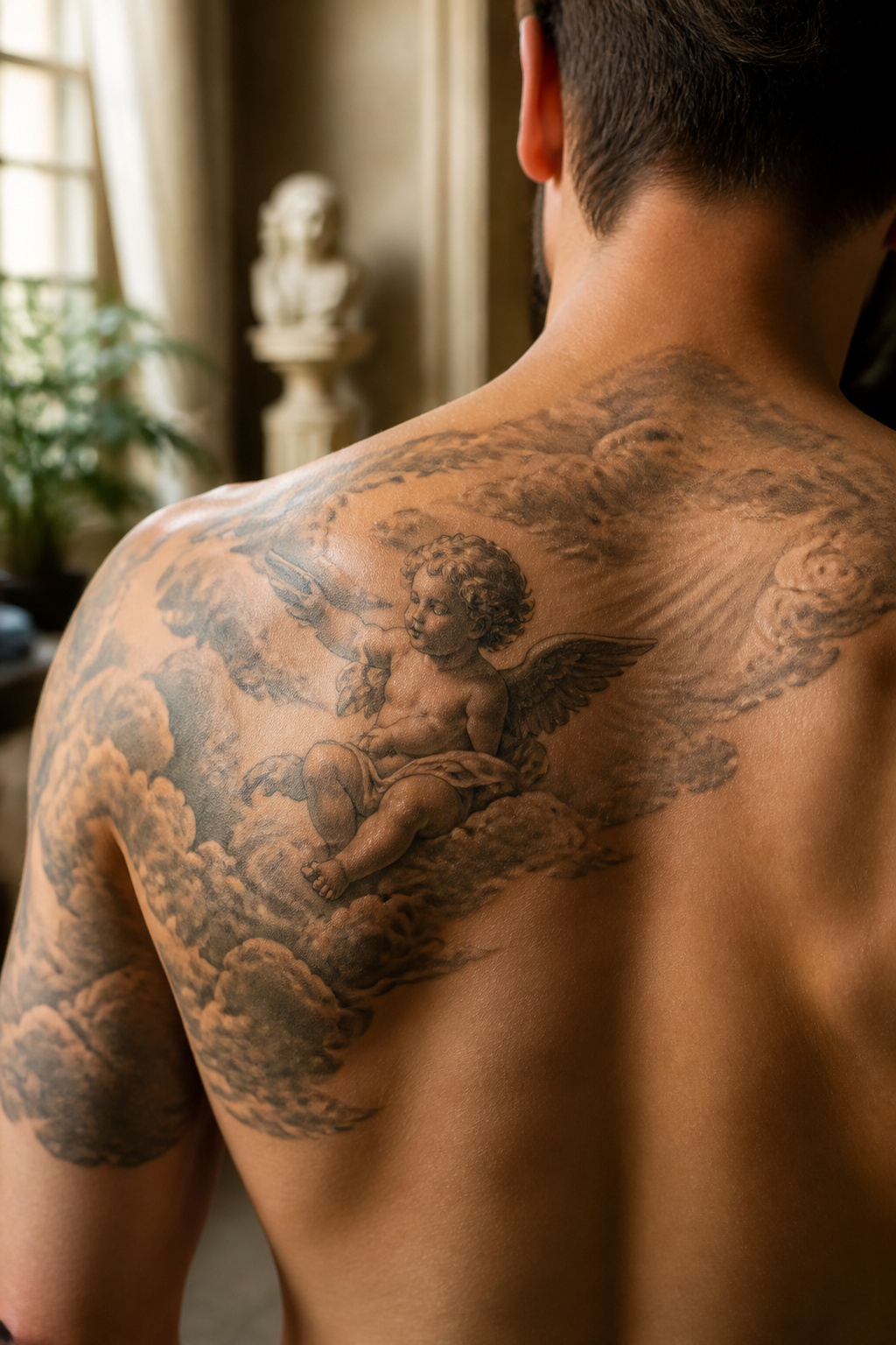 40 Cloud Tattoo Ideas for 2026: Japanese, Storm, Sleeve & More 30 Tattoo of cherubs among cloud formations.