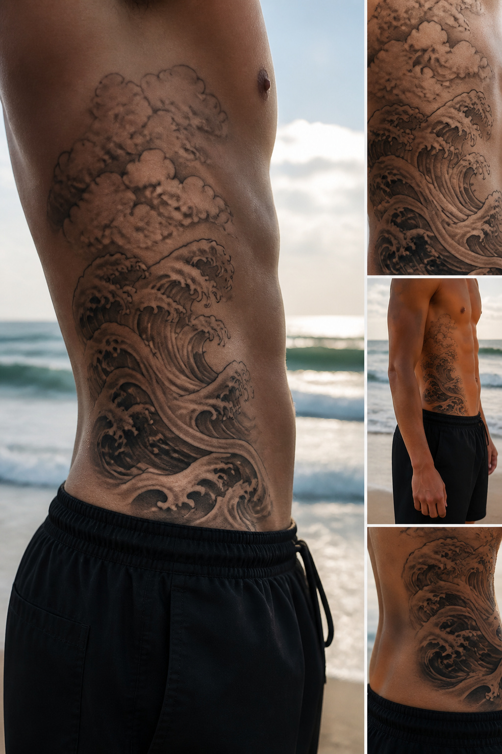 40 Cloud Tattoo Ideas for 2026: Japanese, Storm, Sleeve & More 37 Tattoo of clouds above water elements.