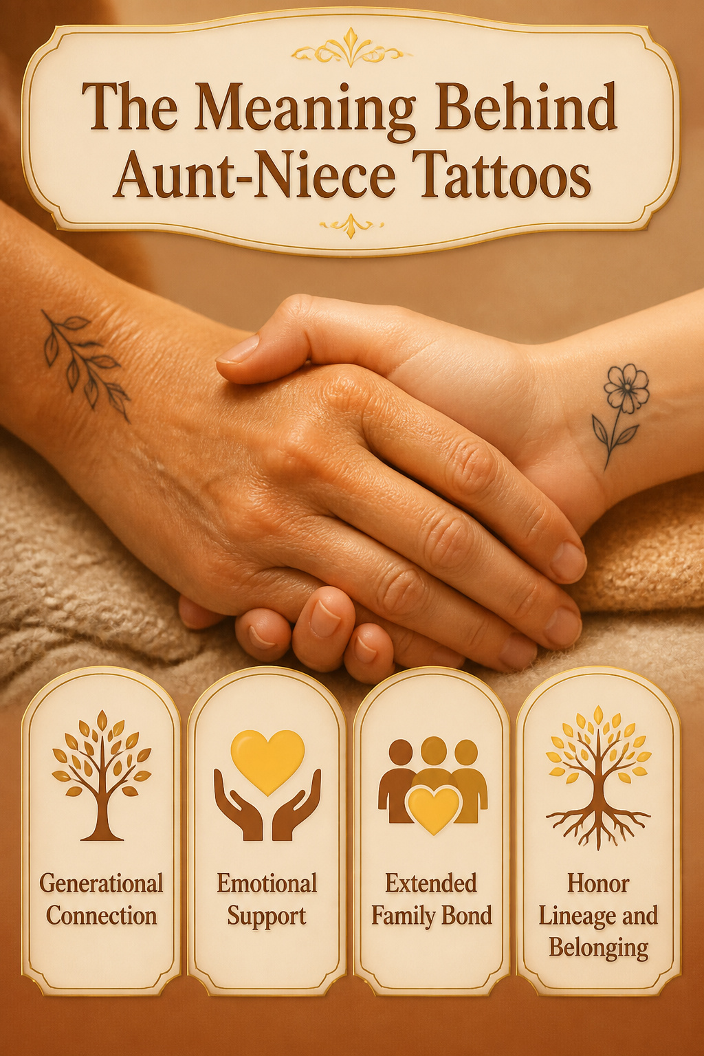 Text graphic titled 'The Meaning Behind Aunt-Niece Tattoos'.