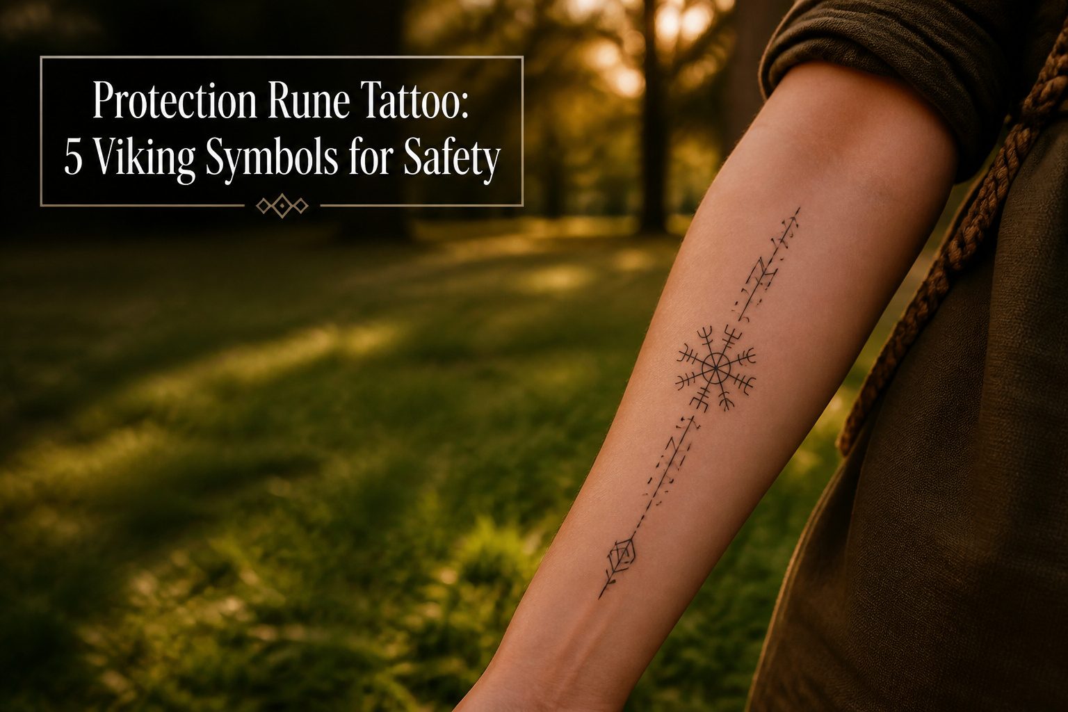 Various Viking protection runes displayed together with different shapes.